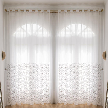 ABC HOME Curtains: 2 Panels Sheer Color Chiffon Tulle Light Window Textile Curtains Drapes for
