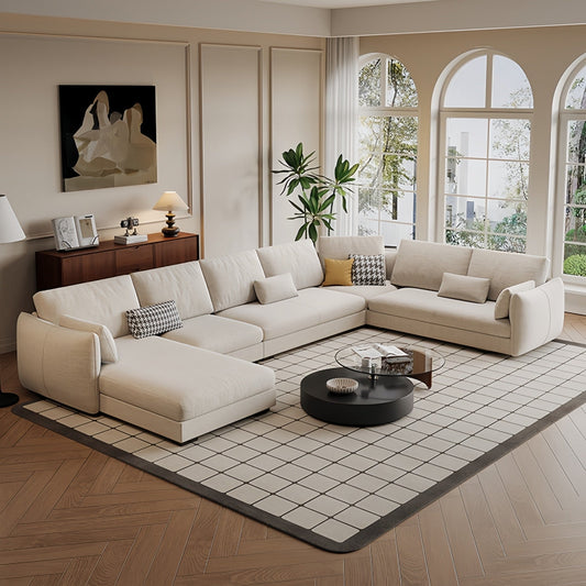 ABC HOME Sofa with Wood & White