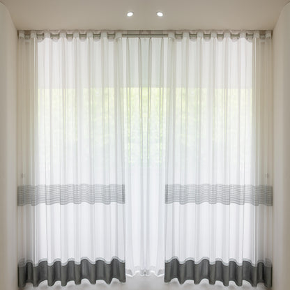 ABC HOME Curtains: 2 Panels Sheer Color Chiffon Tulle Light Window Textile Curtains Drapes for
