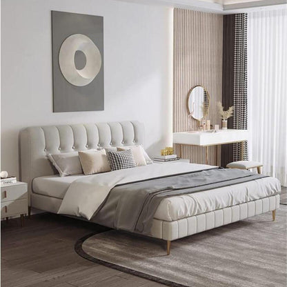 ABC HOME Bed: Bed Frame Modern King Queen Size for bedroom Without Mattress in Dubai showroom