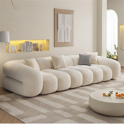 ABC HOME Sofa: Fleece Fabric Overstuffed Multifunction Cloud shaped Sofa Chair set for Livingro