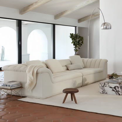 ABC HOME Sofa: Fleece Fabric Overstuffed Multifunction Cloud shaped Sofa Chair set for Livingro