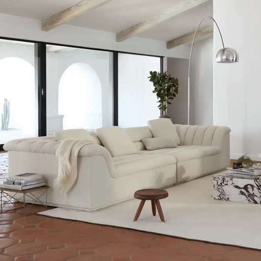 ABC HOME Sofa: Fleece Fabric Overstuffed Multifunction Cloud shaped Sofa Chair set for Livingro