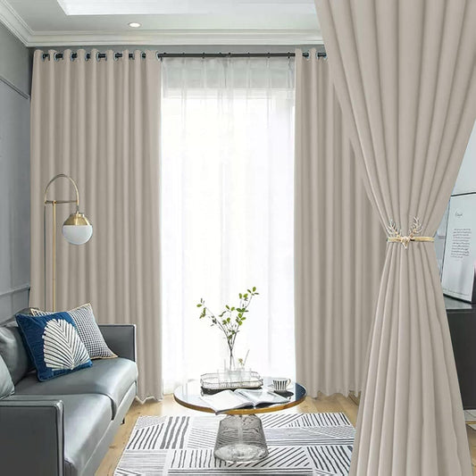ABC HOME Curtains: 2 Panels 60% Blackout Curtains for Living Room Thermal Insulated Bedroom Dar