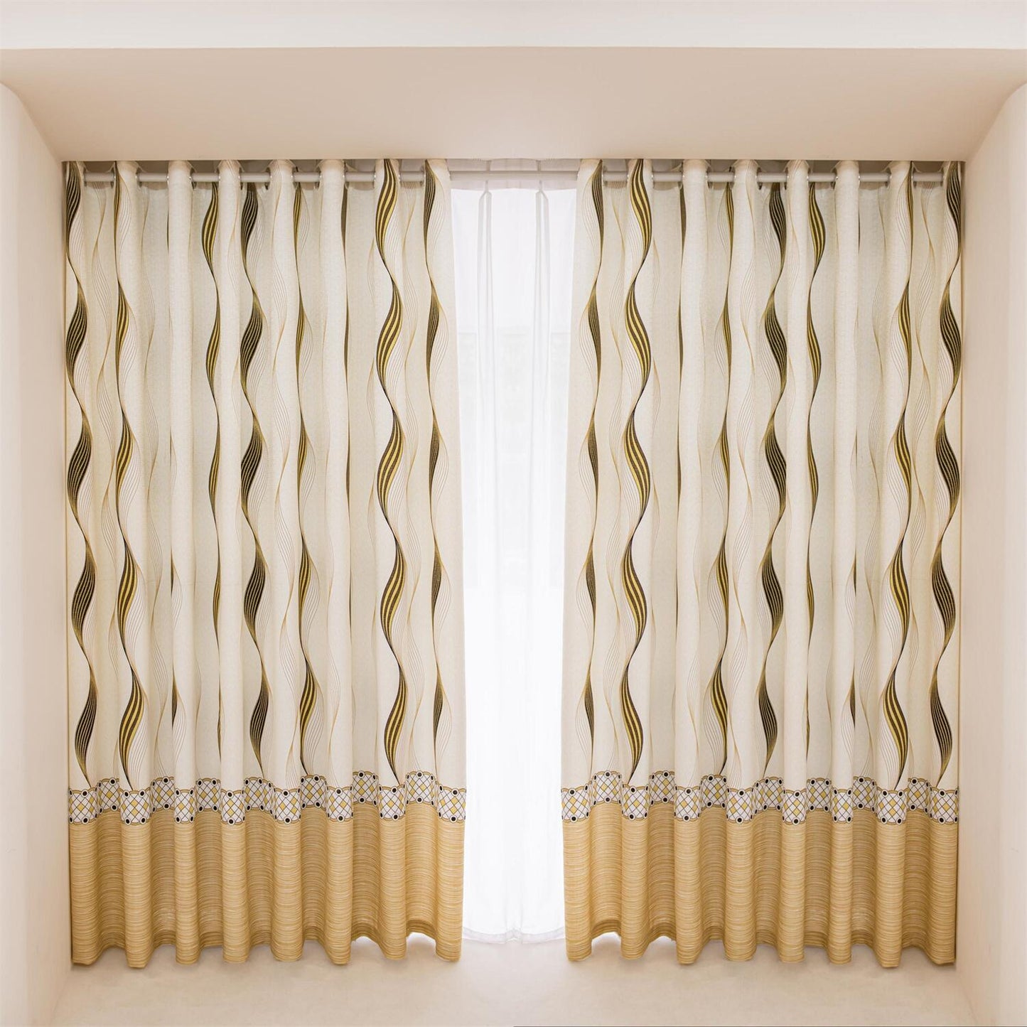 ABC HOME Curtains: 2 Panels 60% Blackout Colorful Flowers Floral Curtains for Living Room Therm