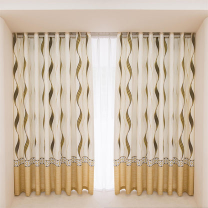 ABC HOME Curtains: 2 Panels 60% Blackout Colorful Flowers Floral Curtains for Living Room Therm