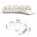 Load image into Gallery viewer, ABC Home Light Luxury Linen Cotton  Fabric Cloud Shaped Sofa set for Livingroom
