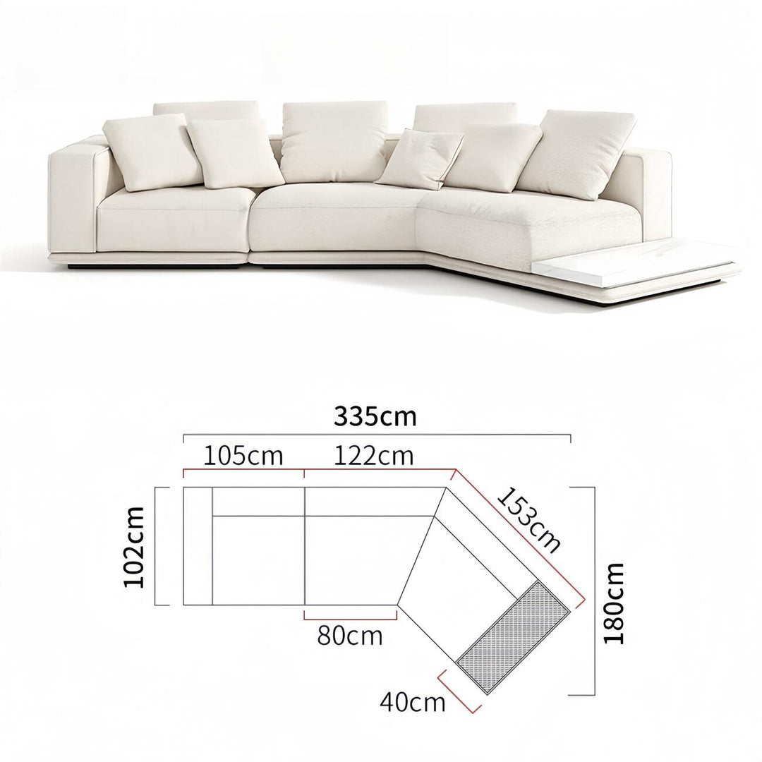 ABC Home Light Luxury Linen Cotton  Fabric Cloud Shaped Sofa set for Livingroom
