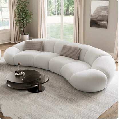 ABC HOME Sofa with Wood & White