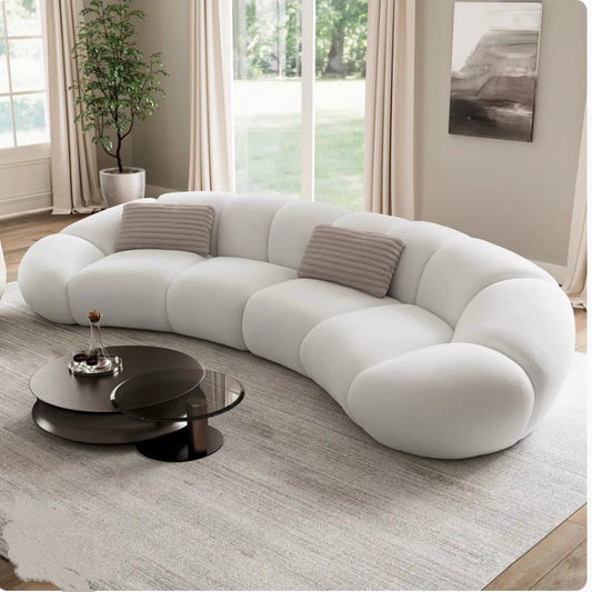ABC HOME Sofa with Wood & White