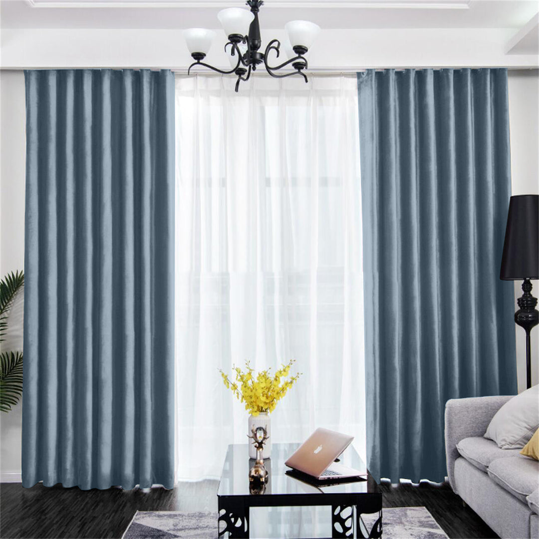 2 Panels 60% Blackout Curtains for Living Room Thermal Insulated Bedroom Darkening Drapes for Basics Room Window