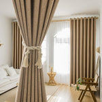 Load image into Gallery viewer, 2 Panels 100% Blackout Curtains for Living Room Thermal Insulated Bedroom Darkening Drapes for Basics Room Window
