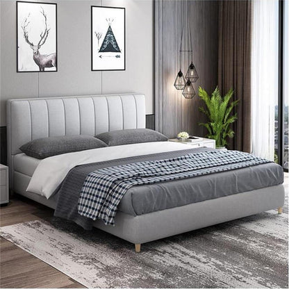 ABC HOME Bed: Bed Frame Modern King Queen Size for bedroom Without Mattress in Dubai showroom