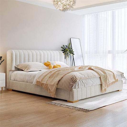 ABC HOME Sofa: Bed Frame Modern King Queen Size for bedroom Without Mattress in Dubai showroom