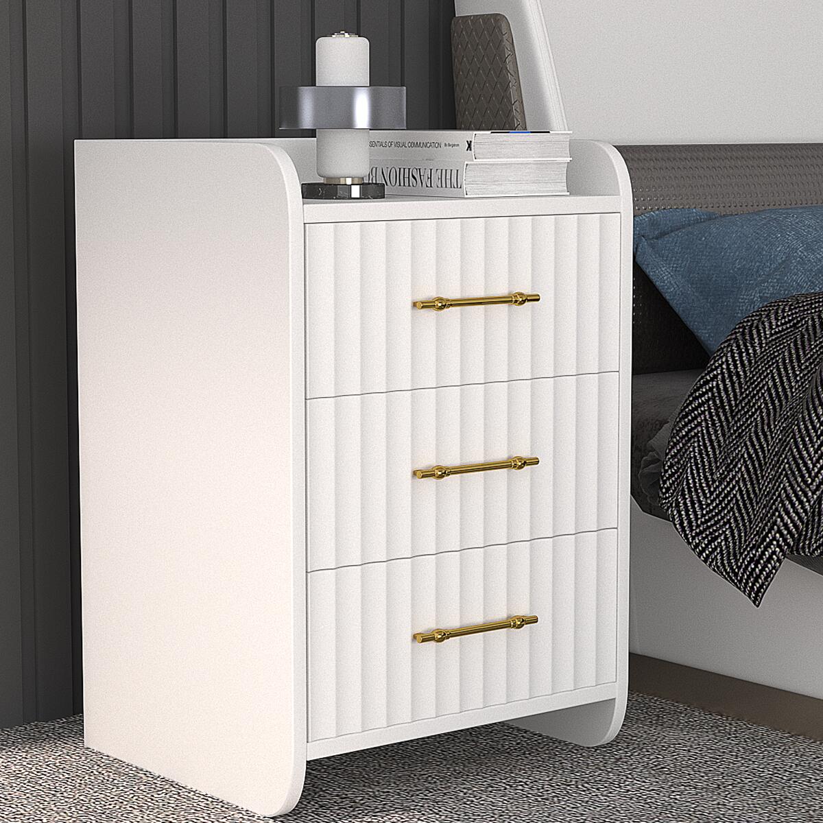 ABC HOME Table: Luxury Bedside Table with Drawer for Bedroom in Dubai showroom