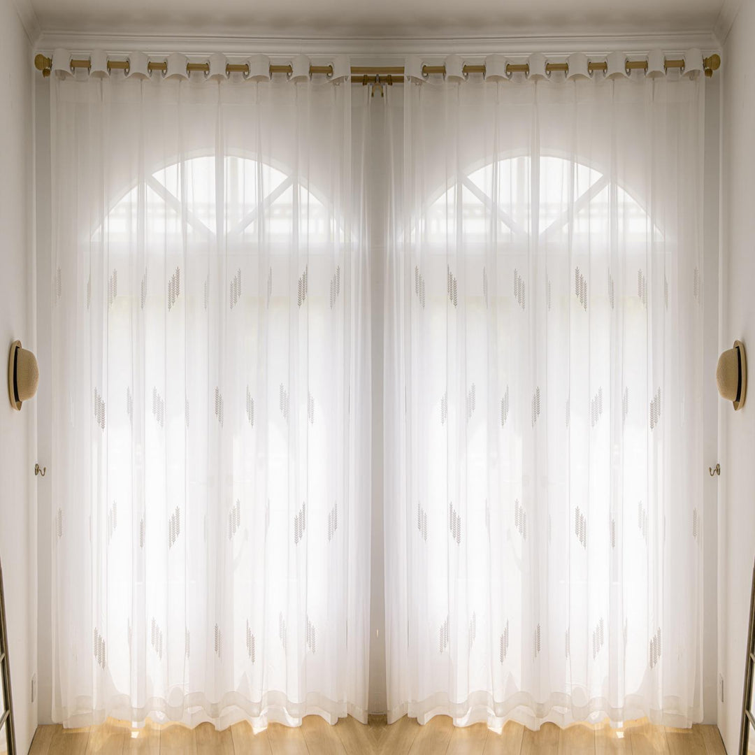 2 Panels Sheer Color Chiffon Tulle Light Window Textile Curtains Drapes for Bedroom Livingroom