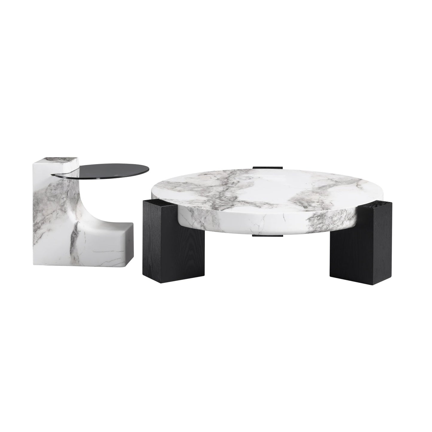 ABC HOME Coffee Table: Space-Saving Nesting Table Set for Modern Living Room in Dubai showroom