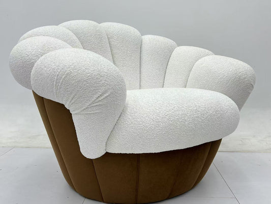 ABC HOME Cream Cloud Curved Sofa Collection
