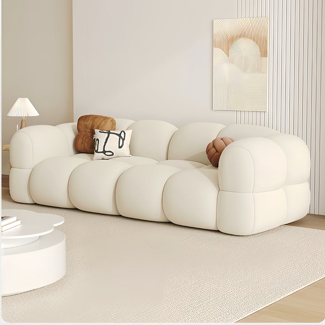 ABC Home Light Luxury Fabric Cloud Shaped Sofa set for Livingroom