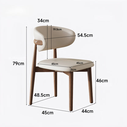 ABC HOME Chair: Linen Walnut Wood