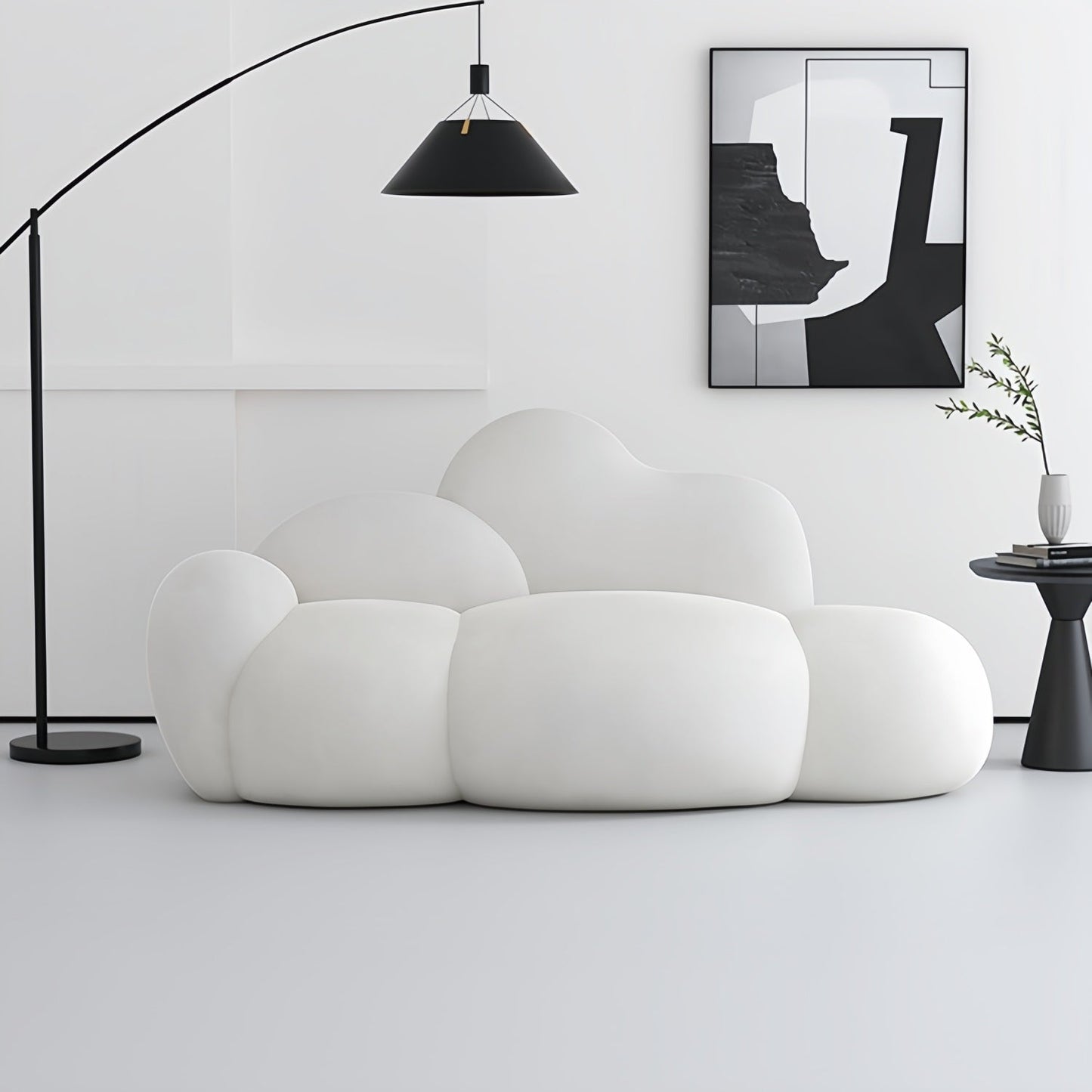 ABC HOME Sofa: Wood White Cloud