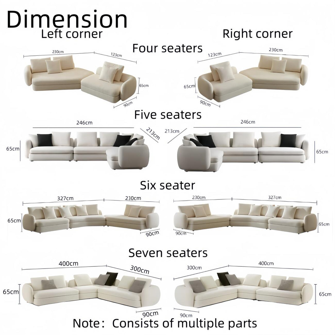ABC Home Fleece Fabric Overstuffed Multifunction Sofa set for Livingroom Office