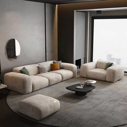 ABC HOME Wood Beige Sectional Sofa | Contemporary Style