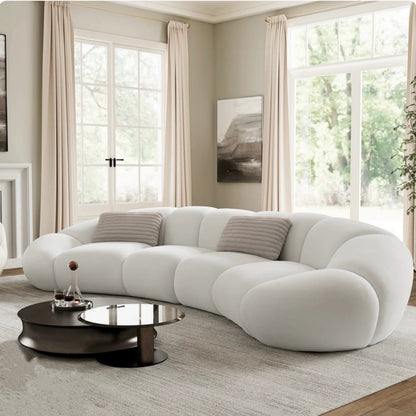 ABC HOME Sofa with Wood & White