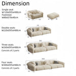 Load image into Gallery viewer, ABC Home Light Luxury Fabric Cloud Shaped Sofa set for Livingroom
