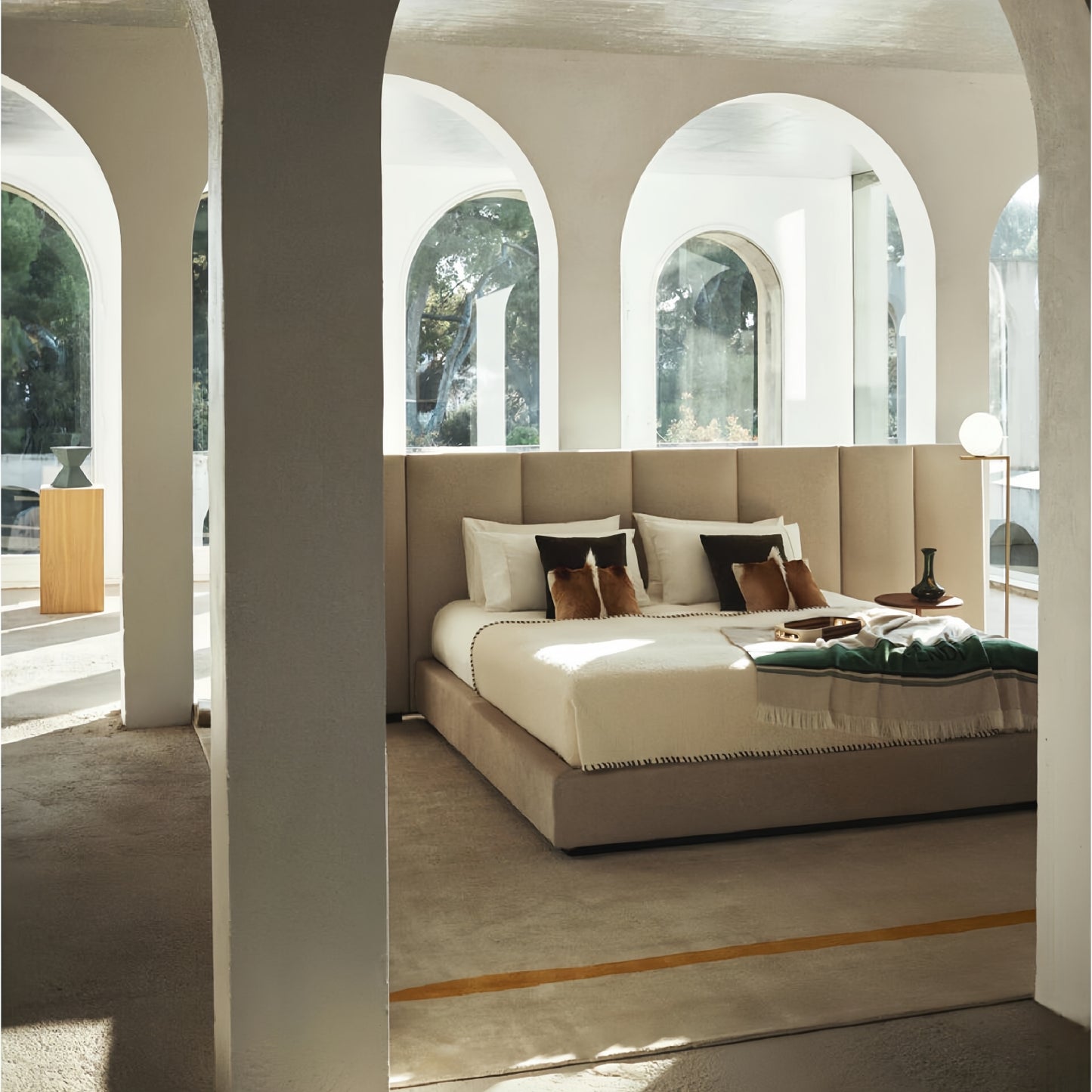 ABC Home Bed Frame Modern Velvet King Queen Size for bedroom Without Mattress