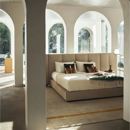 ABC Home Bed Frame Modern Velvet King Queen Size for bedroom Without Mattress