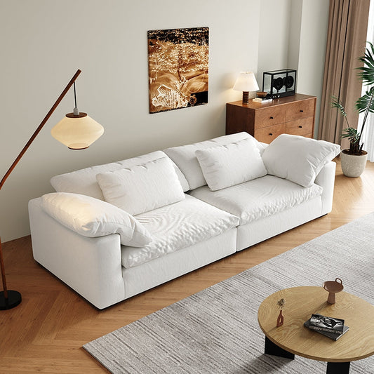 ABC HOME Sofa: Light Luxury Linen Cotton Fabric Cloud Shaped Sofa set for Livingroom in Dubai s