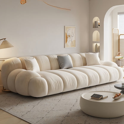 ABC HOME Wood Beige Cloud Sofa | Contemporary Style