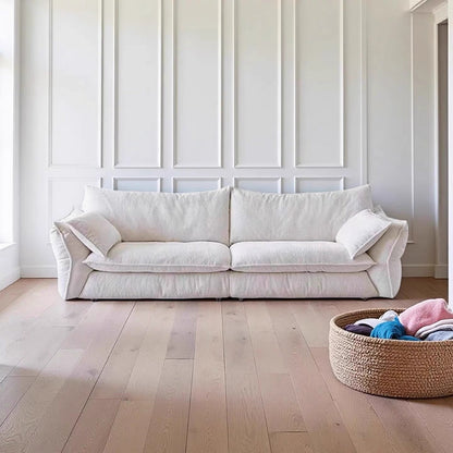ABC HOME Wood White Cloud Sofa | Contemporary Style