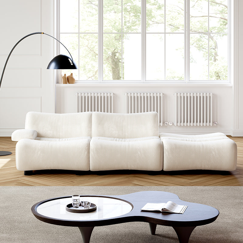 ABC Home Light Luxury Fabric Cloud Shaped Sofa set for Livingroom