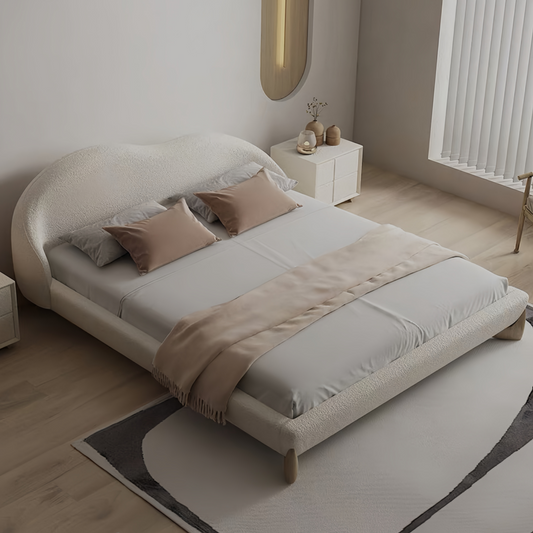 ABC HOME Bed: Bed Frame Modern King Queen Size for bedroom Without Mattress in Dubai showroom