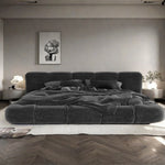 Load image into Gallery viewer, ABC Home Bed Frame Modern Velvet King Queen Size for bedroom Without Mattress
