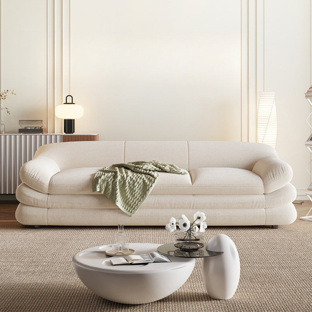 ABC Home Light Luxury Fabric Cloud Shaped Sofa set for Livingroom