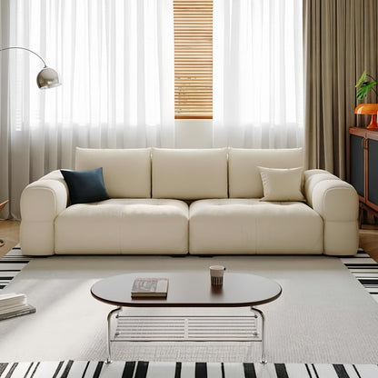 ABC HOME Sofa: Wood Beige Cloud