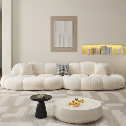 ABC HOME Wood Beige Cloud Sofa | Contemporary Style