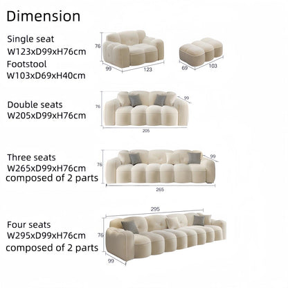 ABC Home Light Luxury Fabric Cloud Shaped Sofa set for Livingroom