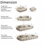 Load image into Gallery viewer, ABC Home Light Luxury Fabric Cloud Shaped Sofa set for Livingroom
