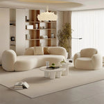 Load image into Gallery viewer, AAH Home Fleece Fabric Overstuffed Multifunction Arc-shaped Sofa set for Livingroom Office AAH HOME
