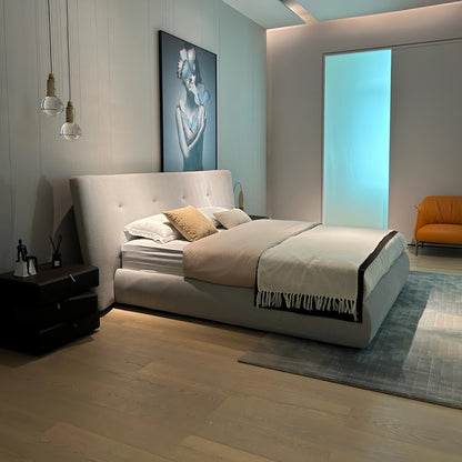 ABC Home Bed Frame Modern Velvet King Queen Size for bedroom Without Mattress