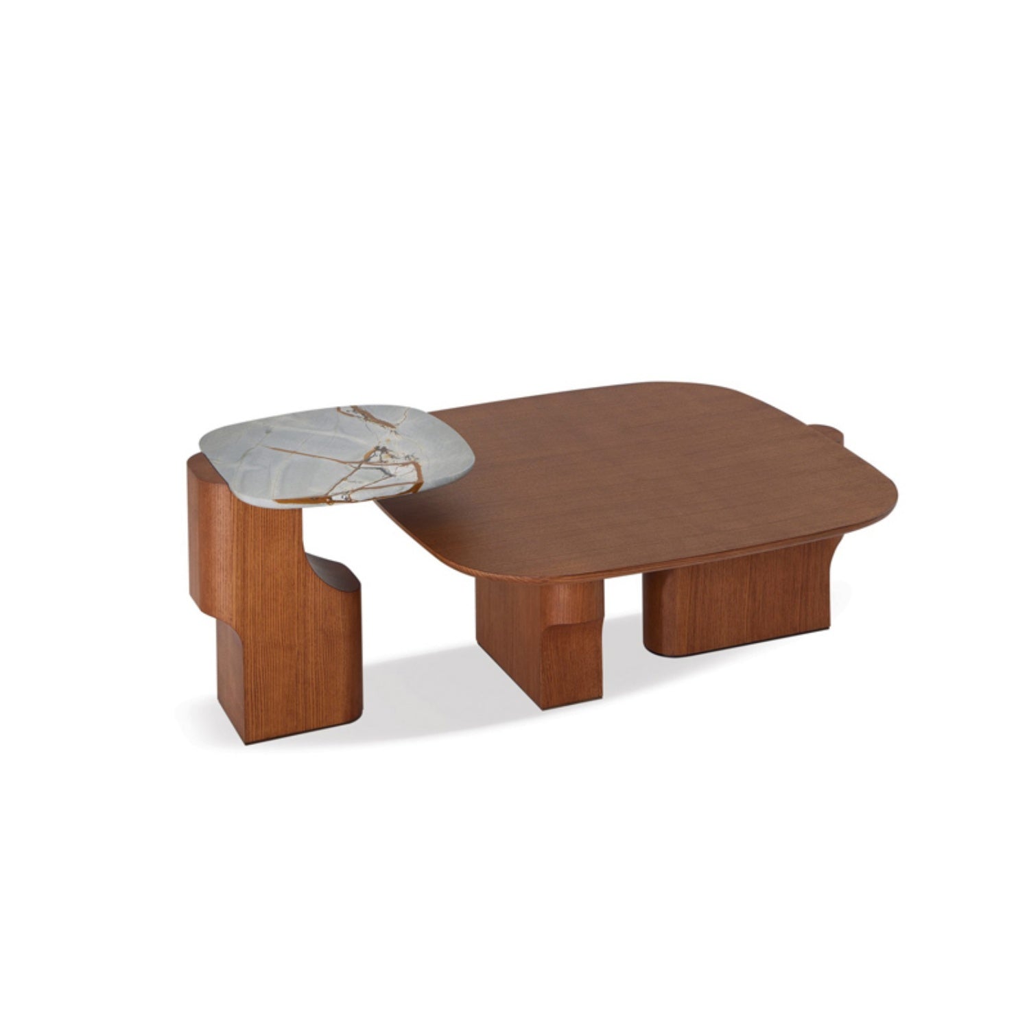 ABC HOME Coffee Table: Space-Saving Nesting Table Set for Modern Living Room in Dubai showroom