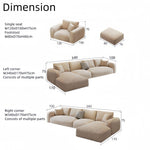 Load image into Gallery viewer, ABC Home Fleece Fabric Overstuffed Multifunction Sofa set for Livingroom Office
