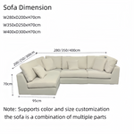 Load image into Gallery viewer, ABC Home Light Luxury Linen Fabric Tofu-block Shaped Sofa set for Livingroom
