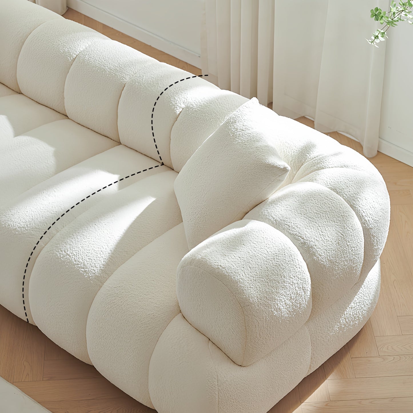 ABC Home Fleece Fabric Overstuffed Multifunction Cloud shaped Sofa Chair set for Livingroom Office