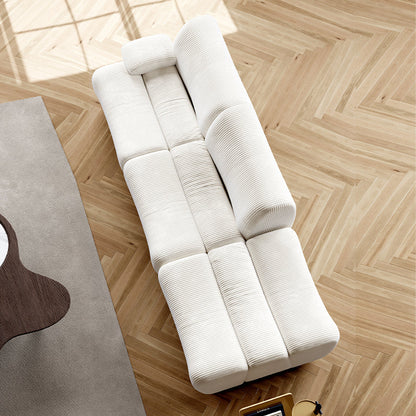 ABC Home Light Luxury Fabric Cloud Shaped Sofa set for Livingroom