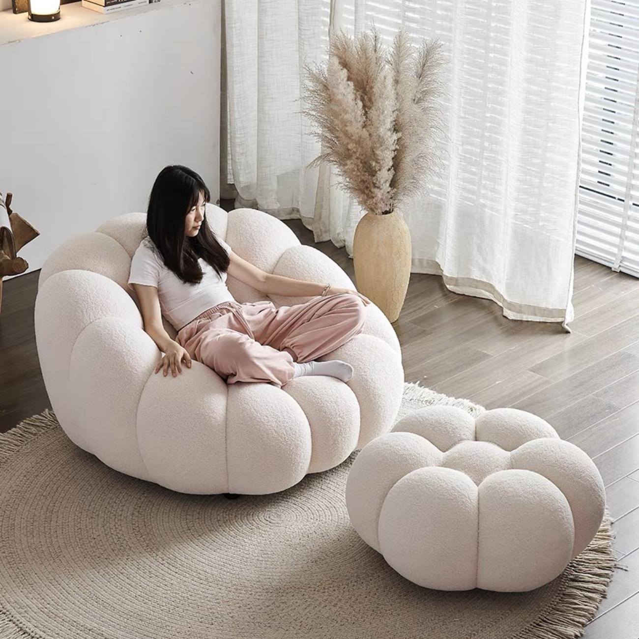 ABC Home Fleece Fabric Overstuffed Multifunction Sofa Chair set for Livingroom Office